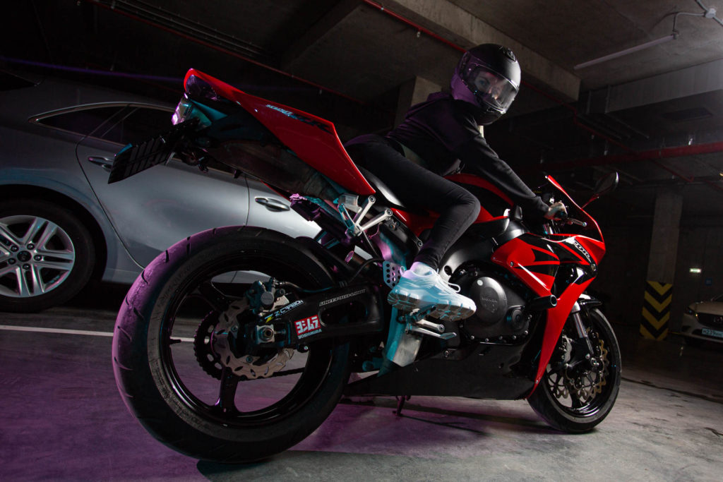 Photoshoot with motorcycle